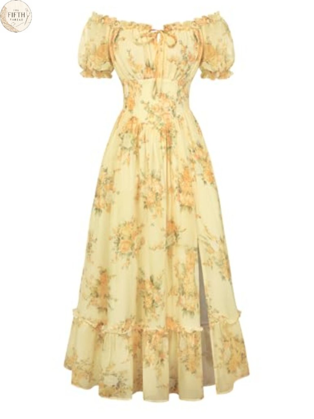 Scarlet Darkness Floral Corset Dress Women Summer Cottagecore Flowy Midi Dress